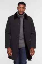 Oscar Shearling-Lined Alpaca Wool-Blend Car Coat