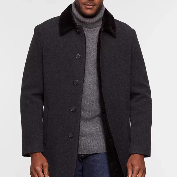 Oscar Shearling-Lined Alpaca Wool-Blend Car Coat