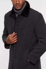 Oscar Shearling-Lined Alpaca Wool-Blend Car Coat US