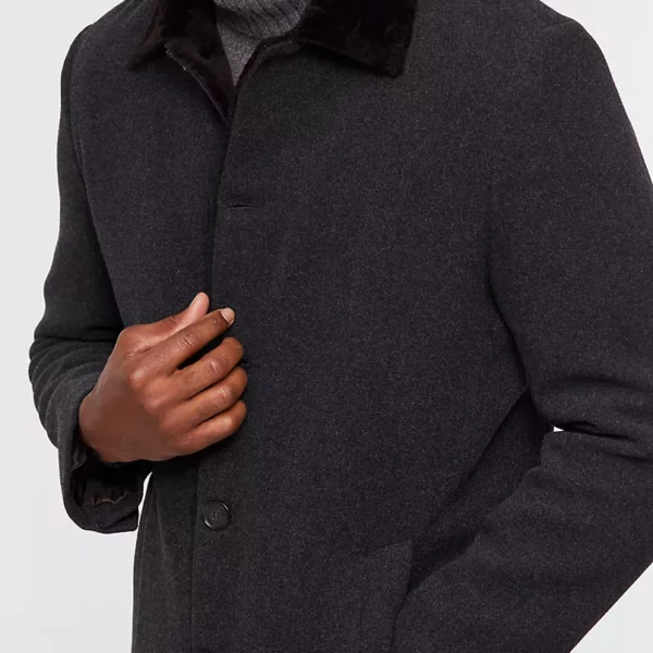 Oscar Shearling-Lined Alpaca Wool-Blend Car Coat US