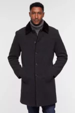 Oscar Shearling-Lined Alpaca Wool-Blend Car Coat USA