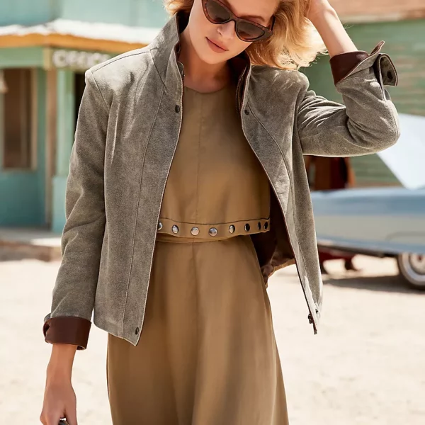 Rita Distressed English Lambskin Leather Jacket