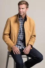 San Diego Lambskin Suede Leather Bomber Jacket
