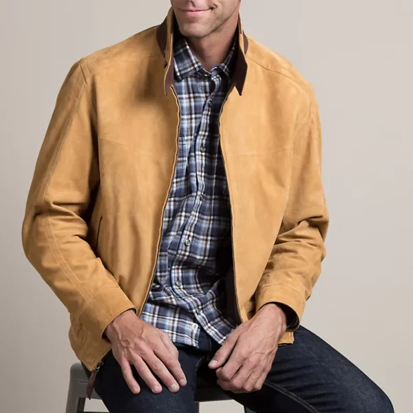 San Diego Lambskin Suede Leather Bomber Jacket