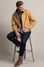 San Diego Lambskin Suede Leather Bomber Jacket USA