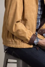 San Diego Lambskin Suede Leather Bomber Jacket United States