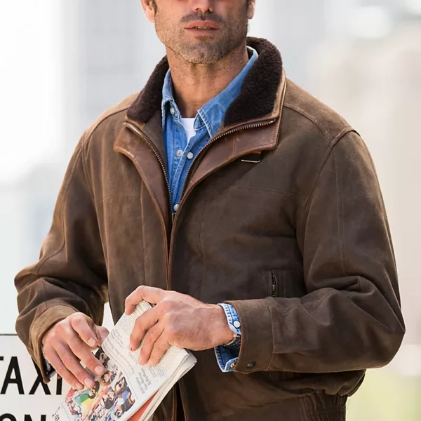 Skyfall Lambskin Leather Bomber Jacket