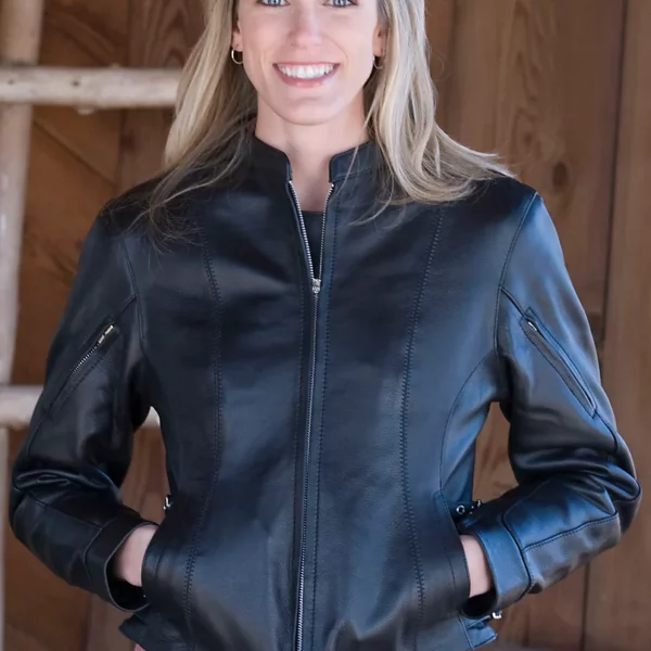 Women's Lexie Side Buckle Leather Jacket