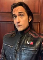 Mark Meer Signed Mass Effect N7 Shepard Leather Jacket US