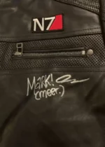 Mark Meer Signed Mass Effect N7 Shepard Leather Jacket USA