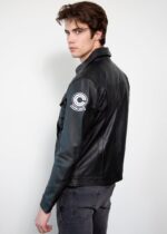 Mens Black Future Trunks Dragon Ball Leather Jacket USA