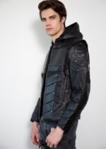 Mens Blackout Armor Leather Jacket Limited Edition USA