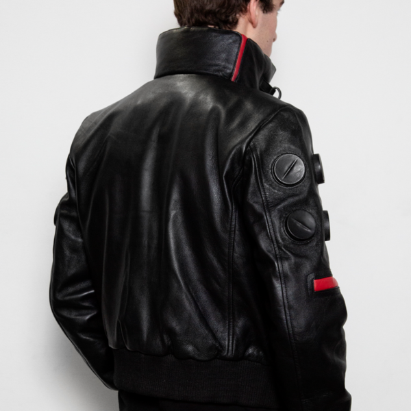 Mens Cyberpunk 2077 Black Leather Jacket USA