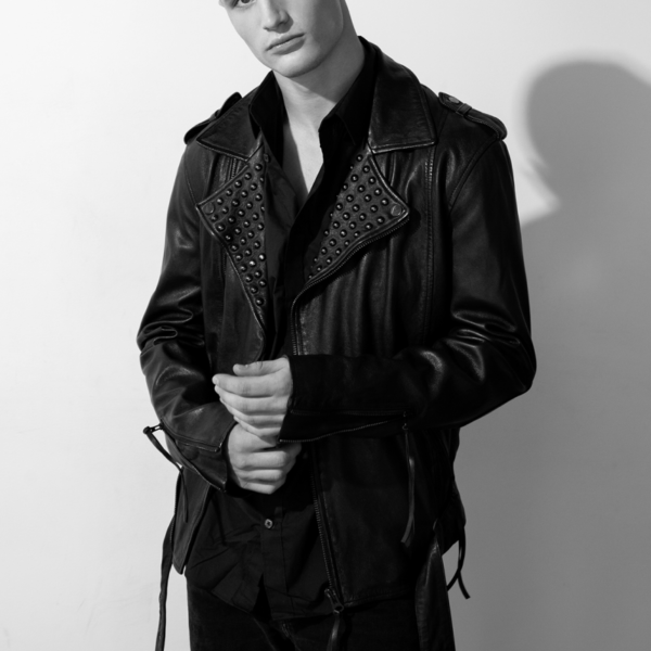 Mens Diablo Laurent Black Motorcycle Leather Jacket