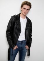 Mens Diablo Laurent Black Motorcycle Leather Jacket US