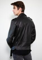 Mens Diablo Laurent Black Motorcycle Leather Jacket US