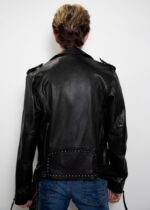 Mens Diablo Laurent Black Motorcycle Leather Jacket USA