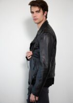 Mens Diablo Laurent Black Motorcycle Leather Jacket United States