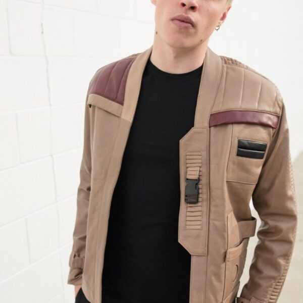 Mens Finn Light Brown Rebel Leather Jacket