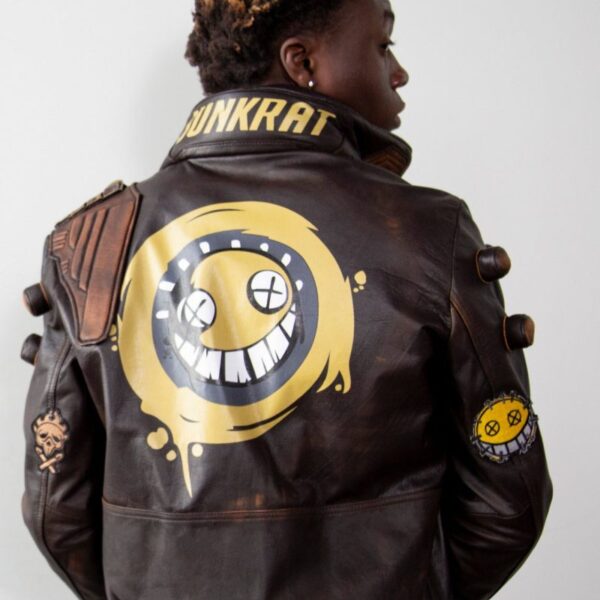 Mens Junkrat Steampunk Leather Jacket
