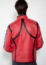 Mens Kobra Kid Red Moto Leather Jacket USA