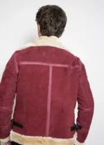 Mens Red Suede Spirited Ryan Reynolds Jacket United States