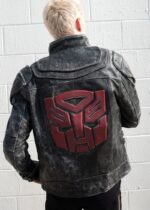 Mens Transformers Autobot Shield Black Armor Leather Jacket United States