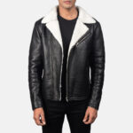 Black Leather Shearling Jacket