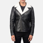 Black Leather Shearling Jacket