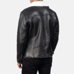 Black Leather Shearling Jacket