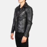 Armand Black Leather Biker Jacket USA