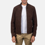 Blain Mocha Suede Bomber Jacket US