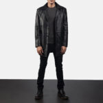 Classmith Black Leather Coat USA