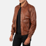 Coffmen Brown A2 Leather Bomber Jacket USA