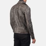 Danny Quilted Brown Leather Biker Jacket USA