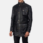 Dolf Black Leather Jacket US