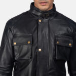 Dolf Black Leather Jacket USA