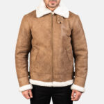 Francis B 3 Distressed Brown Leather Bomber Jacket United States