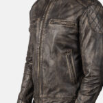 Gatsby Distressed Brown Leather Jacket USA