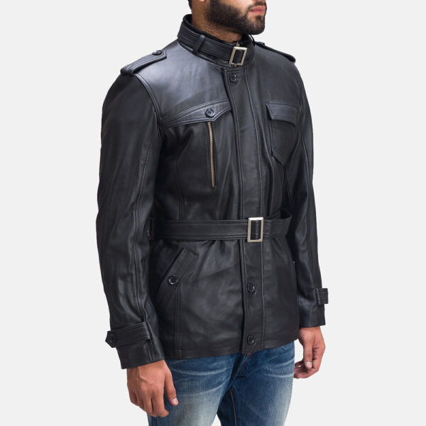 Hunter Black Leather Jacket US
