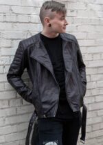 Mens Alternative Sam Quilted Leather Jacket Black