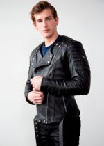 Mens Alternative Sam Quilted Leather Jacket Black United States