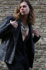 Mens Alternative Sam Quilted Leather Jacket Black