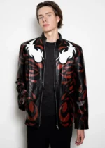 Mens Maximum Carnage Red Leather Jacket