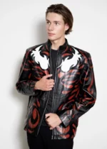 Mens Maximum Carnage Red Leather Jacket US