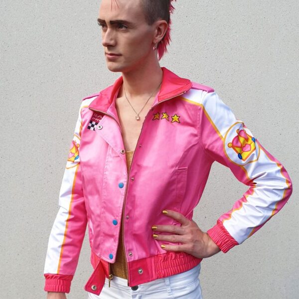 Mens Pink Racing Princess Bomber Jacket