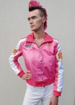 Mens Pink Racing Princess Bomber Jacket