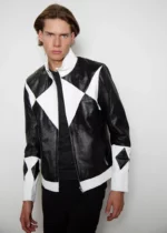 Mens Power Rangers Classic Leather Jacket Black