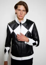 Mens Power Rangers Classic Leather Jacket Black US