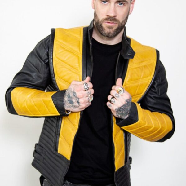 Mens Scorpion Mortal Kombat Ninja Jeather Jacket